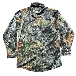 Vintage Scentlock Shirt Mens Medium Lined Mossy Oak Break Up Camouflage Hunting‎